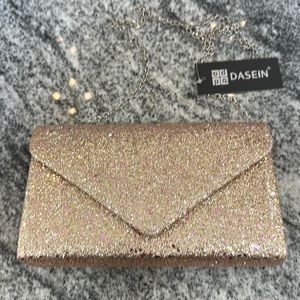 NWT Gold glitter sequin bag